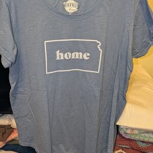 Home Free Blue Short Sleeve Tee - 'home' Graphic